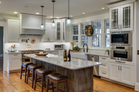 Franklin Tennessee Farmhouse Kitchen Remodel White Cabinets