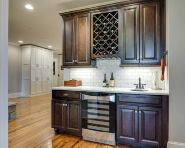 Franklin Tennessee Farmhouse Kitchen Remodel Beverage Center