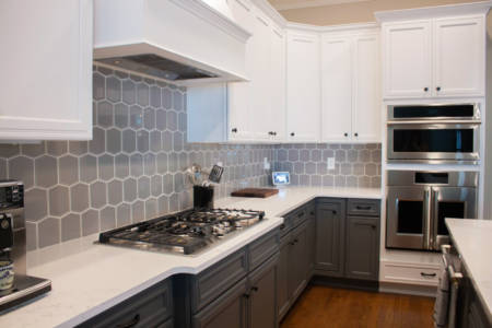 Franklin Tennessee Kitchen Remodel Grey white Cabinets