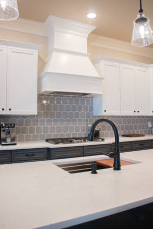 Franklin Tennessee Kitchen Remodel Grey white Cabinets