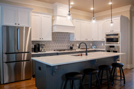 Franklin Tennessee Kitchen Remodel Grey white Cabinets