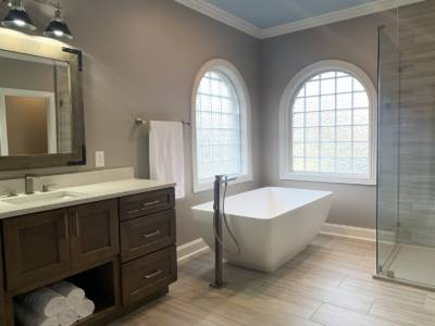 Franklin Tennessee Bathroom Remodel vanity tile shower lights