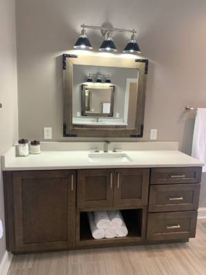 Franklin Tennessee Bathroom Remodel vanity tile shower lights