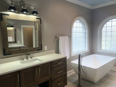 Franklin Tennessee Bathroom Remodel vanity tile shower lights