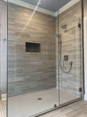 Franklin Tennessee Bathroom Remodel vanity tile shower lights