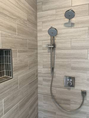 Franklin Tennessee Bathroom Remodel vanity tile shower lights