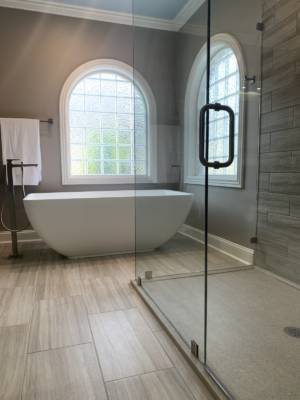 Franklin Tennessee Bathroom Remodel vanity tile shower lights