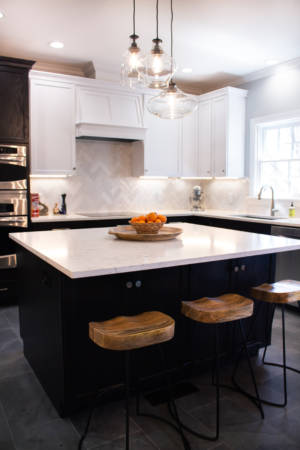 Franklin Tennessee Kitchen Remodel Black and White