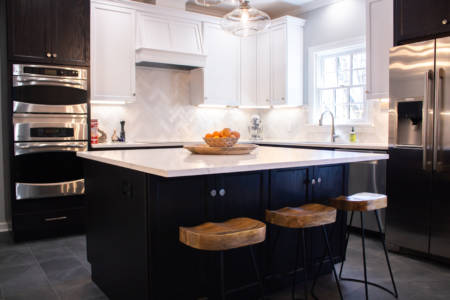 Franklin Tennessee Kitchen Remodel Black and White