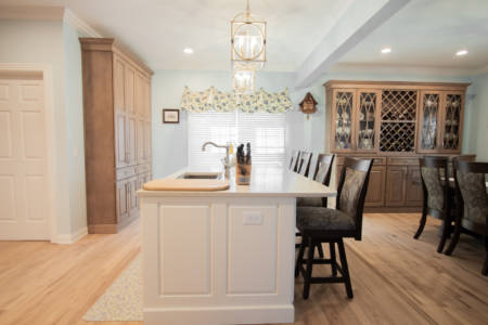 Franklin Tennessee Kitchen Remodel  White Island Wood Cabinets