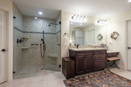 Franklin Tennessee Bathroom Remodel Vanity Shower Tub Lights